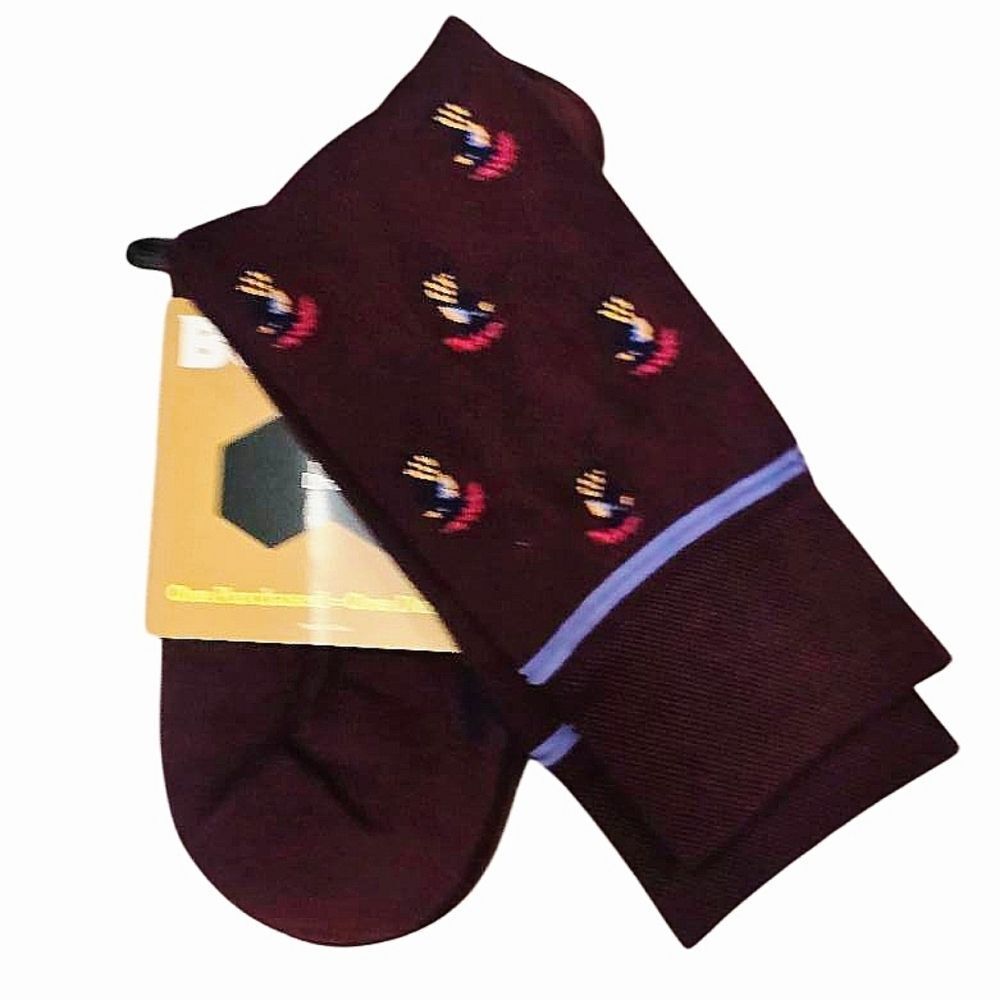 Bombas Graphic Print Dress Socks